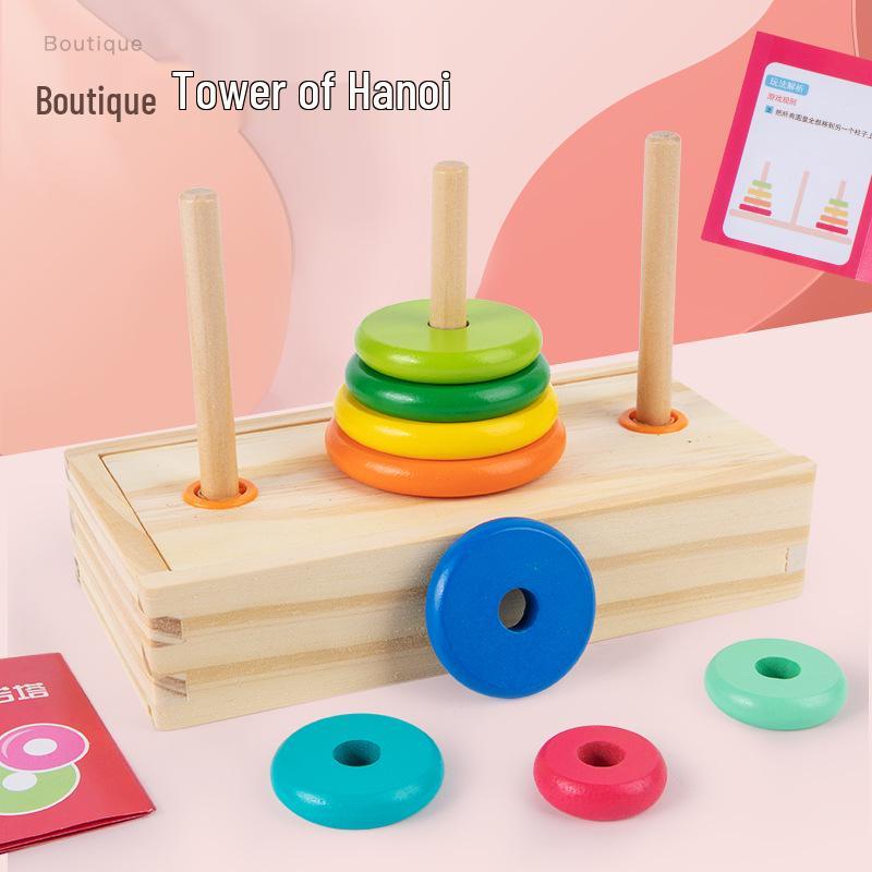 Jenga Thinking Multi-layer Tower of Hanoi Wooden Stacking Toy, Large Educational Toy for Toddlers
Jenga Thinking Multi-layer Tower of Hanoi Wooden Stacking Toy, Large Educational Toy for Toddlers