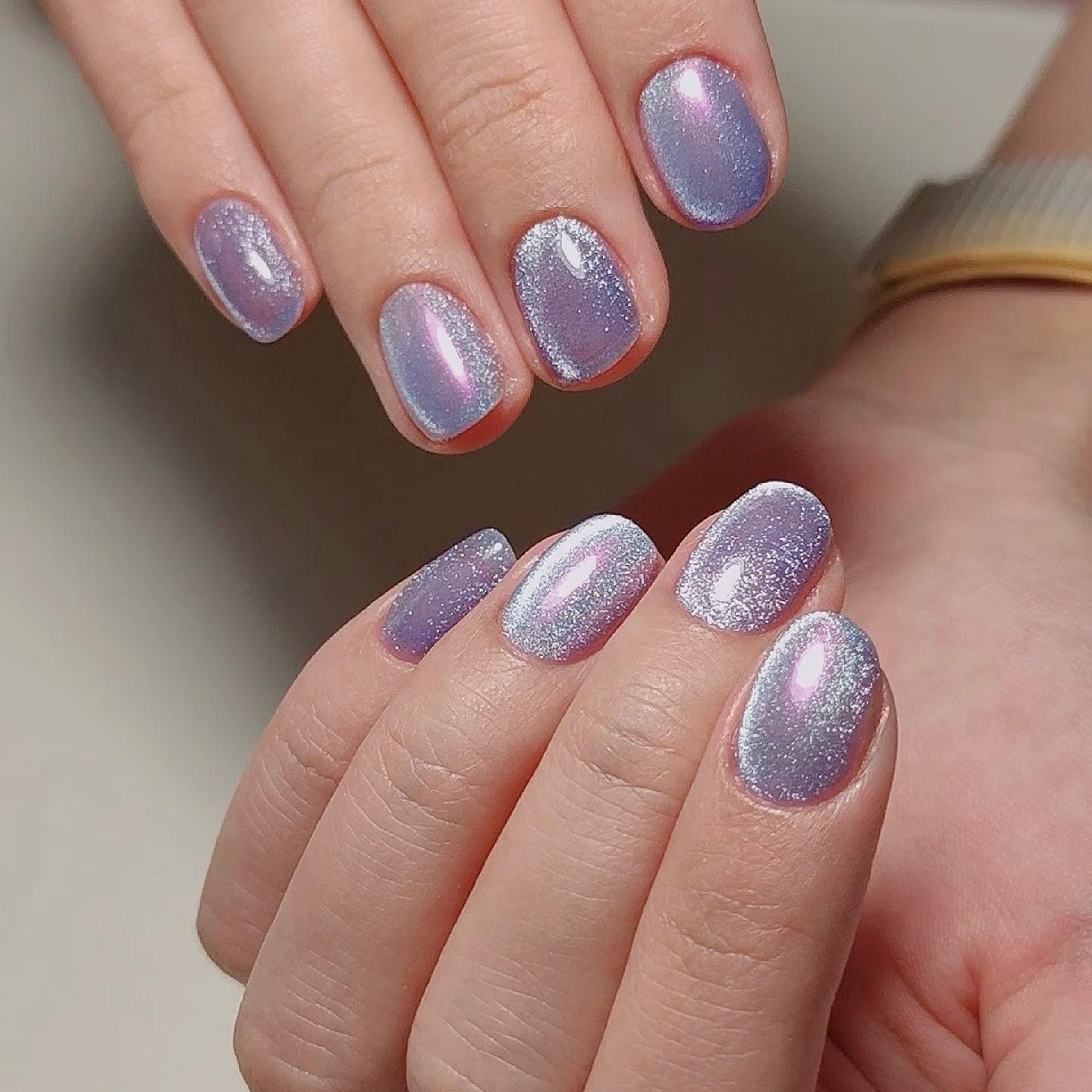 Purple Electroplated Cat Eye Glass Beads Nails - Short, Laser, Bold & Cool Nail Art Patches
Purple Electroplated Cat Eye Glass Beads Nails - Short, Laser, Bold & Cool Nail Art Patches