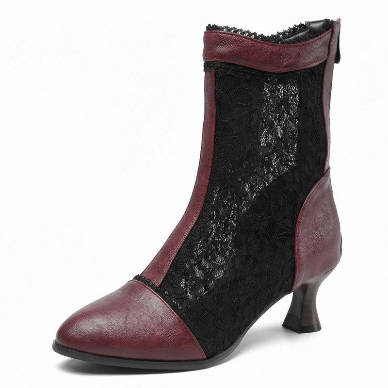 Girseaby Retro Women Mid Calf Boots Pointed Toe 6cm Block Heel Zipper Breathable Mesh Plus Size 48 49 50 Leisure Booties Fall 34 вино красного
Girseaby Retro Women Mid Calf Boots Pointed Toe 6cm Block Heel Zipper Breathable Mesh Plus Size 48 49 50 Leisure Booties Fall 34 вино красного