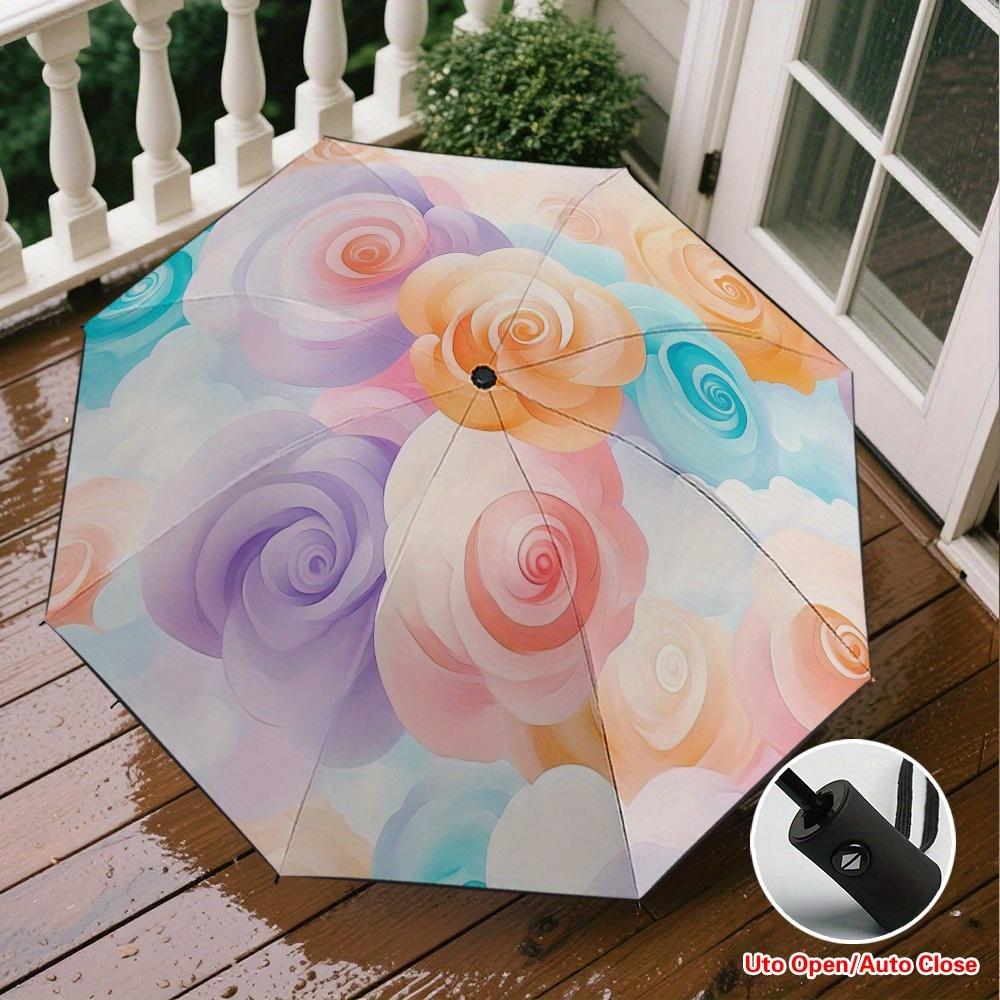 Open/Close Windproof Bike Umbrella with Pastel Swirl & rose-like Multicolor (Pink/Yellow/Purple/Blue) - 8-Rib Heavy-Duty Ribs, (as the picture,iron&8K)
Open/Close Windproof Bike Umbrella with Pastel Swirl & rose-like Multicolor (Pink/Yellow/Purple/Blue) - 8-Rib Heavy-Duty Ribs, (as the picture,iron&8K)