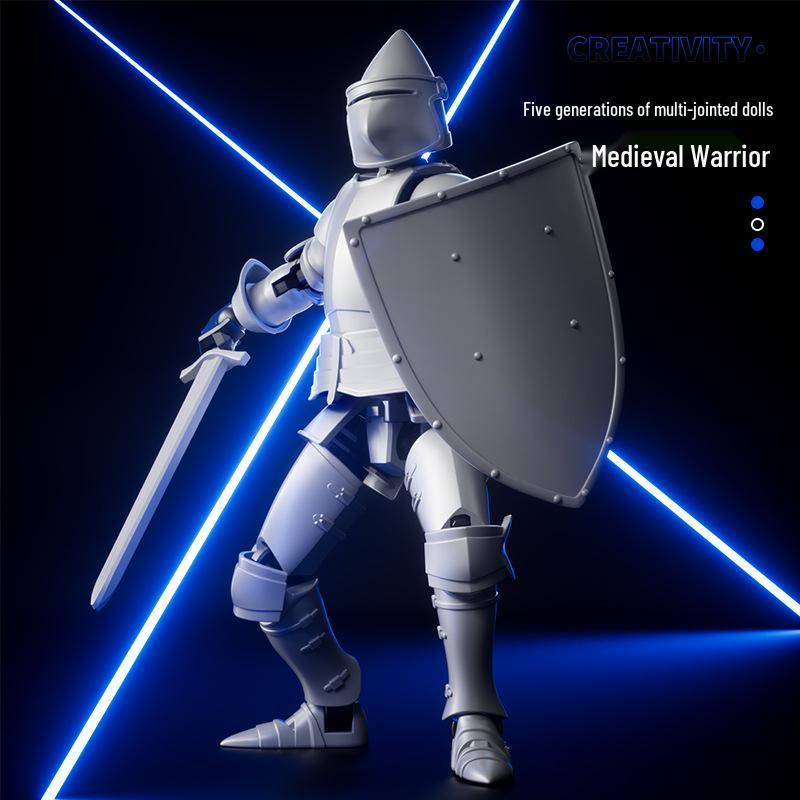 5th Gen Multi-Jointed Medieval Crusader Action Figure with Heavy Armor - Desktop Ornament
5th Gen Multi-Jointed Medieval Crusader Action Figure with Heavy Armor - Desktop Ornament