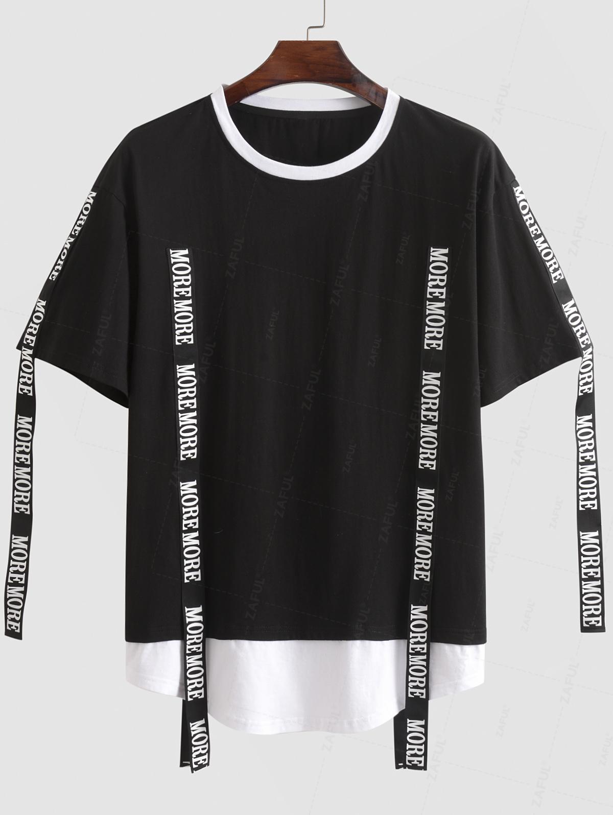 Футболка ZAFUL Streetwear 100% хлопок с короткими рукавами MORE MORE с цветными блоками и надписью Letter Tape S чёрный
Футболка ZAFUL Streetwear 100% хлопок с короткими рукавами MORE MORE с цветными блоками и надписью Letter Tape S чёрный