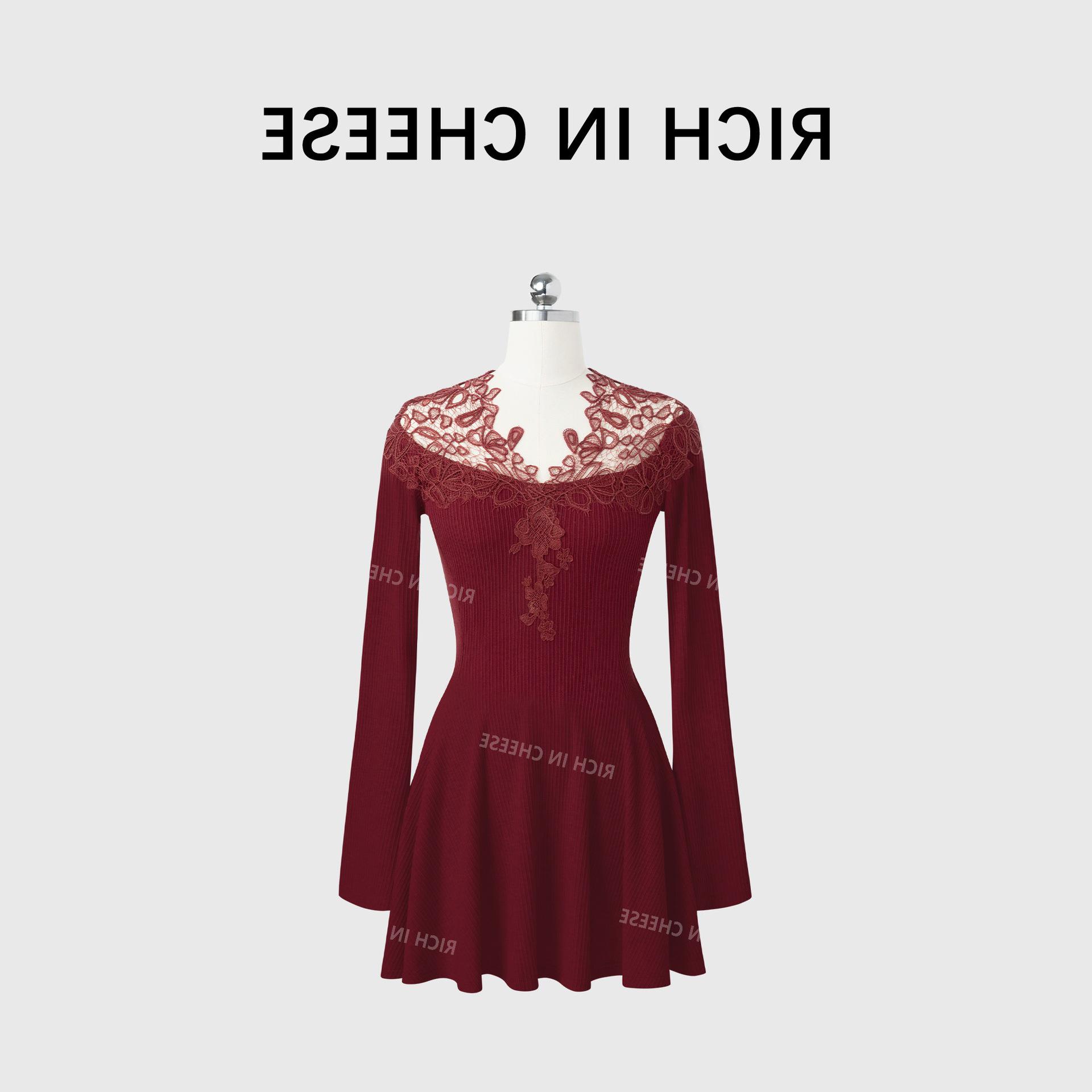 Shuhulei Moonlight Lace Patchwork Knit Dress: Women s Winter Waist-Cinching Long Skirt M 50-55 kg
Shuhulei Moonlight Lace Patchwork Knit Dress: Women s Winter Waist-Cinching Long Skirt M 50-55 kg