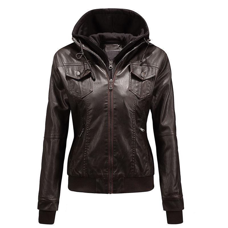 Women s Slim Fit Fleece-lined Hooded Leather Moto Jacket XL кавовий
Women s Slim Fit Fleece-lined Hooded Leather Moto Jacket XL кавовий