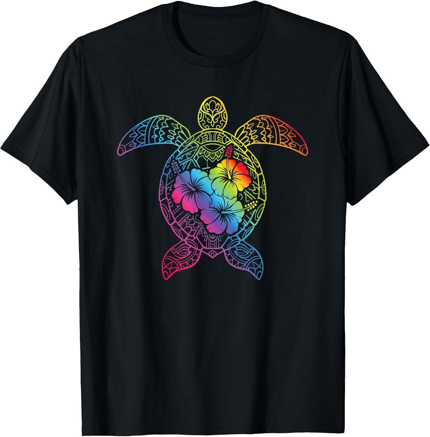 Hawaiian Turtle A Tshirt with a tropical theme and an interesting print of orchid flowers Shortsleeved retro top S
Hawaiian Turtle A Tshirt with a tropical theme and an interesting print of orchid flowers Shortsleeved retro top S