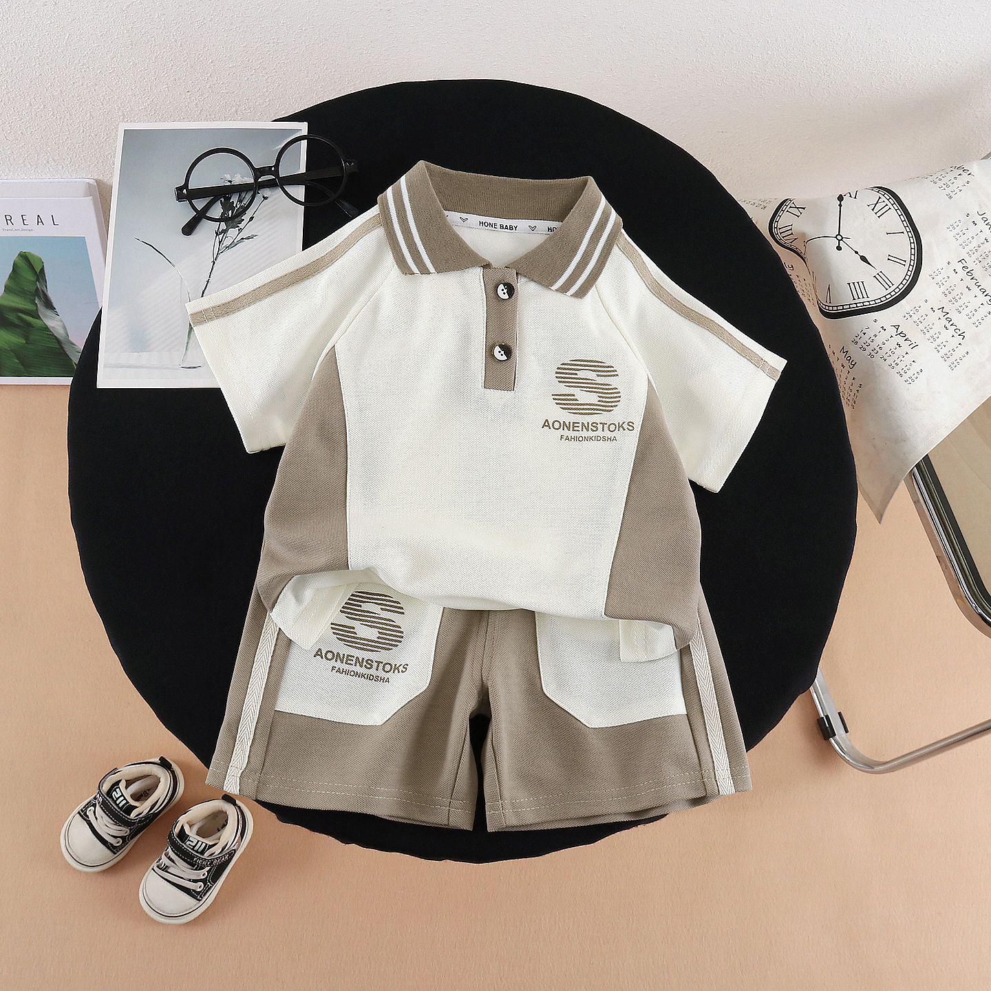 2026 Boys Summer Letter Lapel Suit: Short-Sleeve Shirt & Baby Shorts Set 110cm хакі
2026 Boys Summer Letter Lapel Suit: Short-Sleeve Shirt & Baby Shorts Set 110cm хакі
