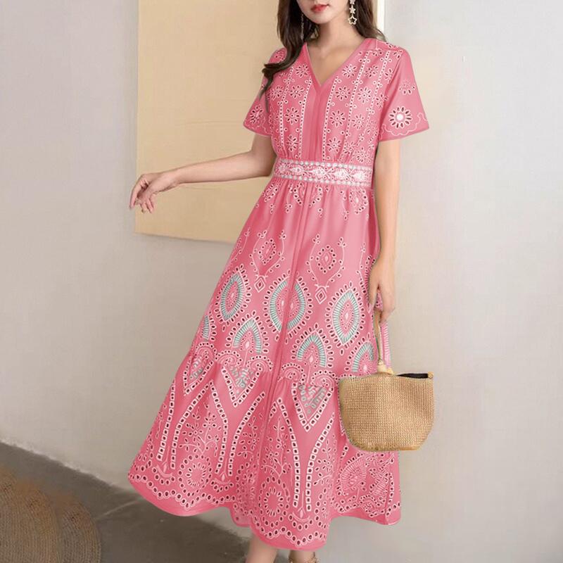 ZANZEA Женское элегантное платье с V-образным вырезом, принтом, повседневное, с коротким рукавом, длинное 5XL темно-розовый
ZANZEA Женское элегантное платье с V-образным вырезом, принтом, повседневное, с коротким рукавом, длинное 5XL темно-розовый