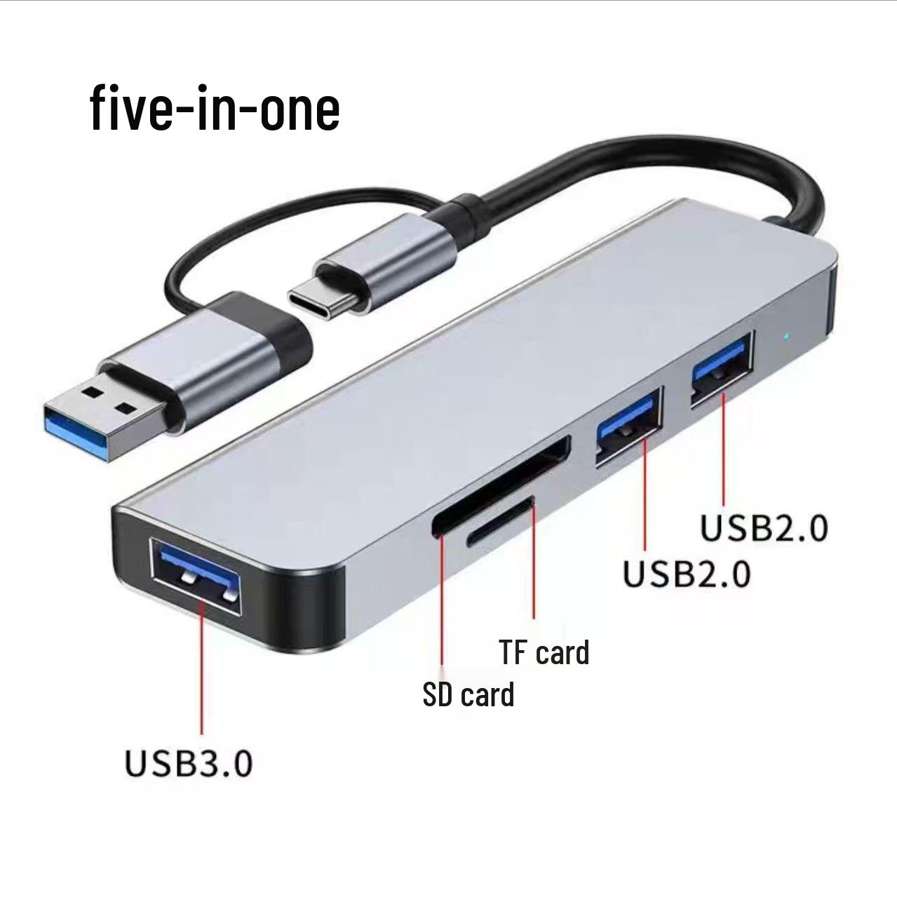 Многопортовый USB Type-C хаб и кардридер с 8 портами, USB 3.0
Многопортовый USB Type-C хаб и кардридер с 8 портами, USB 3.0