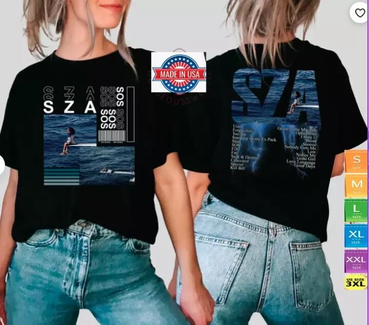 Sza Sos Tour 2023 T-Shirt Vintage 90s Merch Album Retro North American Music Unisex T-Shirt L
Sza Sos Tour 2023 T-Shirt Vintage 90s Merch Album Retro North American Music Unisex T-Shirt L
