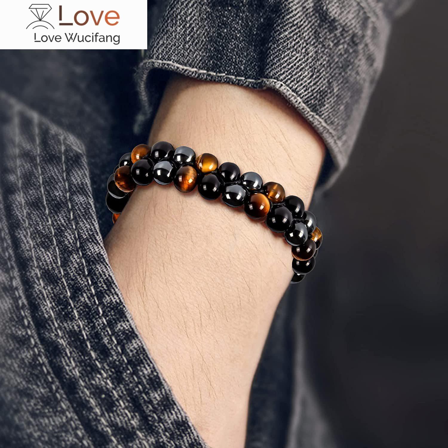 Браслеты из бисера для мужчин и женщин, натуральный камень тигровый глаз, двухслойный браслет для пары, регулируемый браслет на шнурке
Браслеты из бисера для мужчин и женщин, натуральный камень тигровый глаз, двухслойный браслет для пары, регулируемый браслет на шнурке