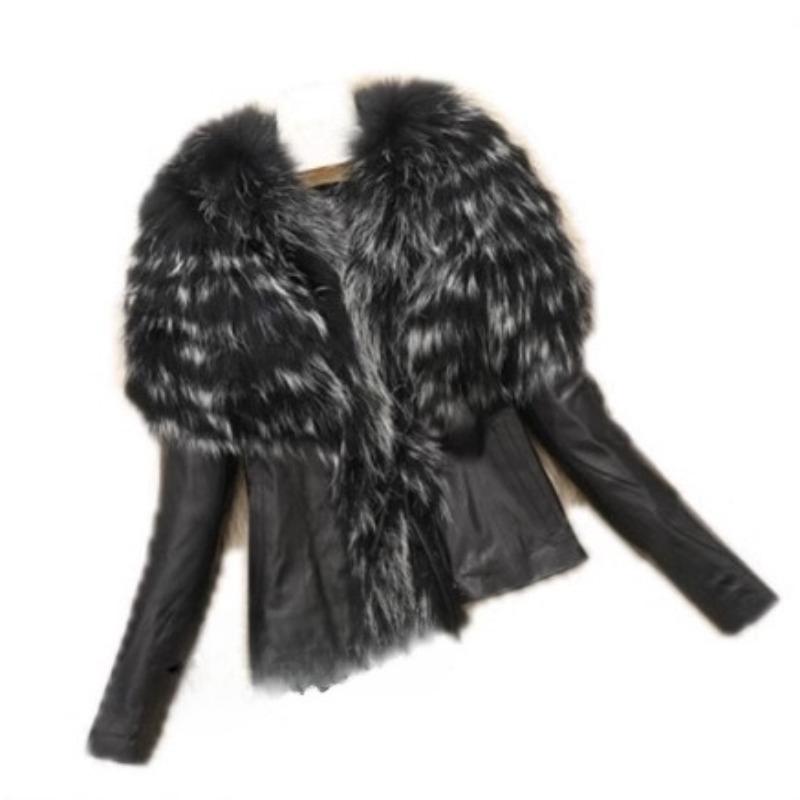 Новая искусственная кожа из меха енота, женская одежда, кожаная куртка 6XL
Новая искусственная кожа из меха енота, женская одежда, кожаная куртка 6XL