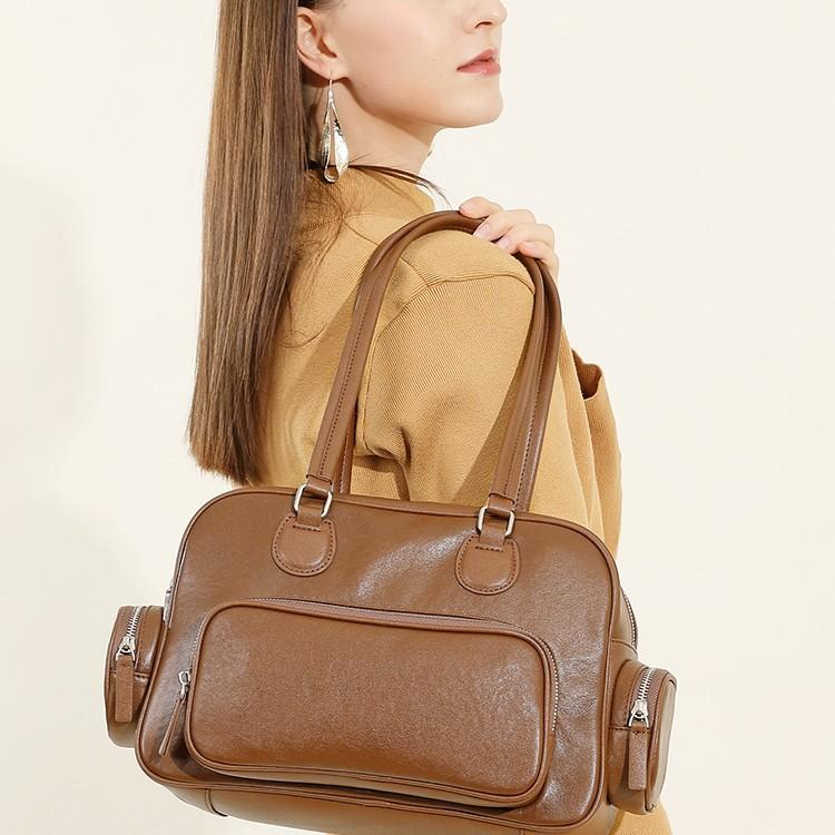 Versatile Tote Bag Cowhide Large Capacity Shoulder Bag Commuter Handheld Underarm Bag коричневий
Versatile Tote Bag Cowhide Large Capacity Shoulder Bag Commuter Handheld Underarm Bag коричневий