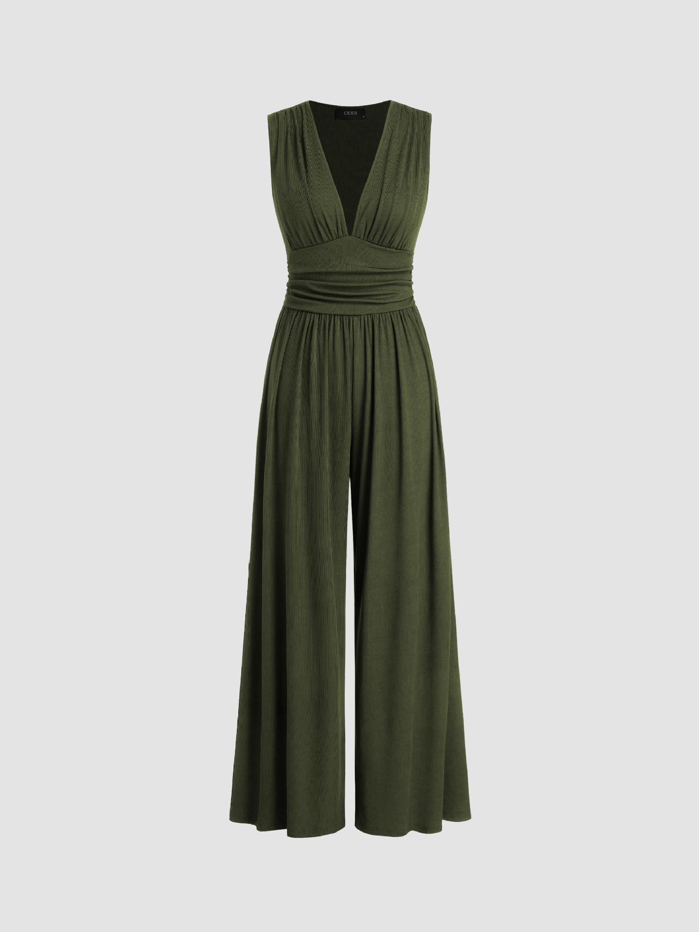 European Sleeveless Knit Jumpsuit with Loose Wide-Leg Pants Small армия зеленый
European Sleeveless Knit Jumpsuit with Loose Wide-Leg Pants Small армия зеленый