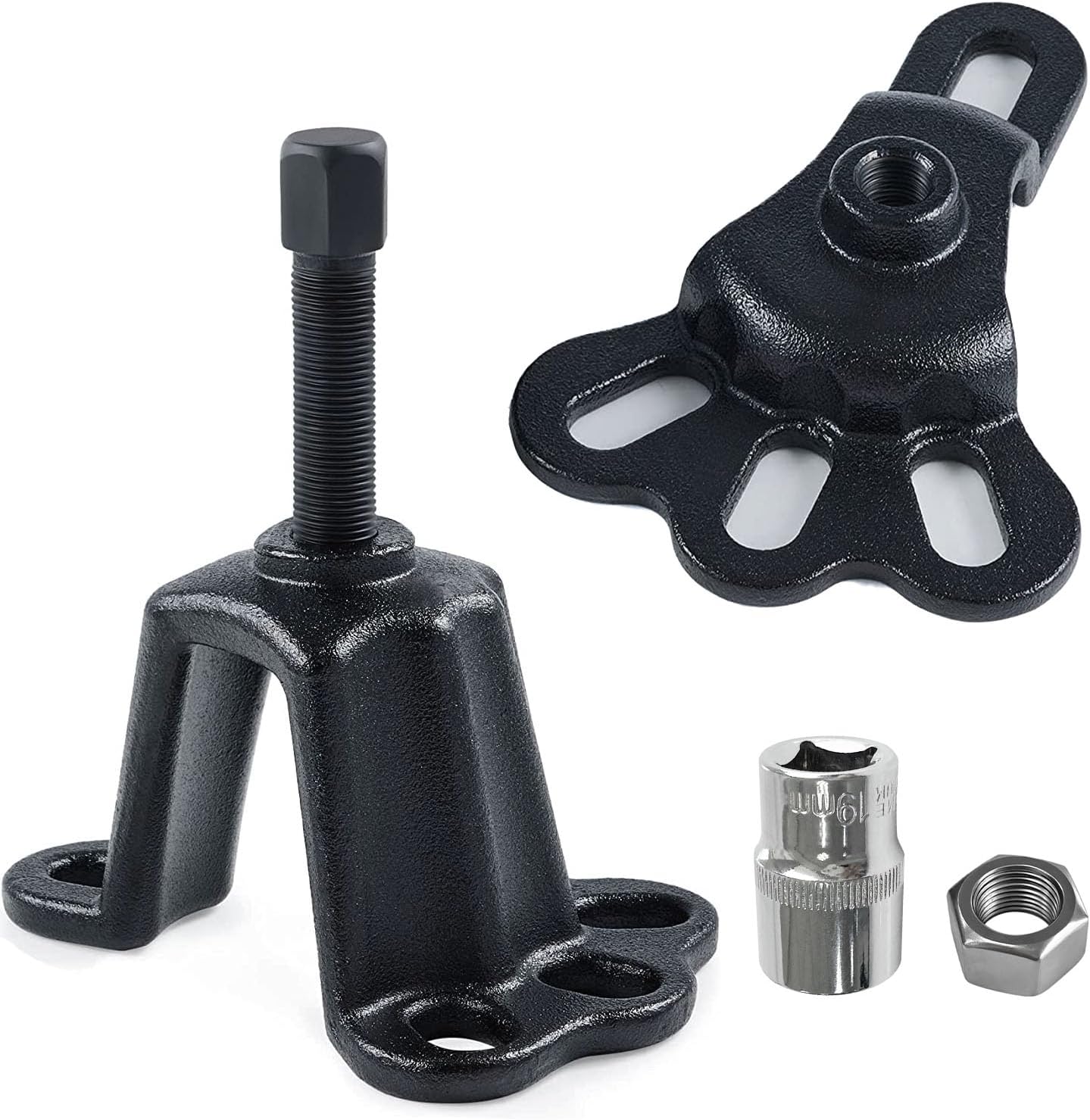 Universal Front & Rear Wheel Bearing Puller Set, 2 Pack Flange Type with Forcing Bolt & Socket (5/8 x 18)
Universal Front & Rear Wheel Bearing Puller Set, 2 Pack Flange Type with Forcing Bolt & Socket (5/8 x 18)