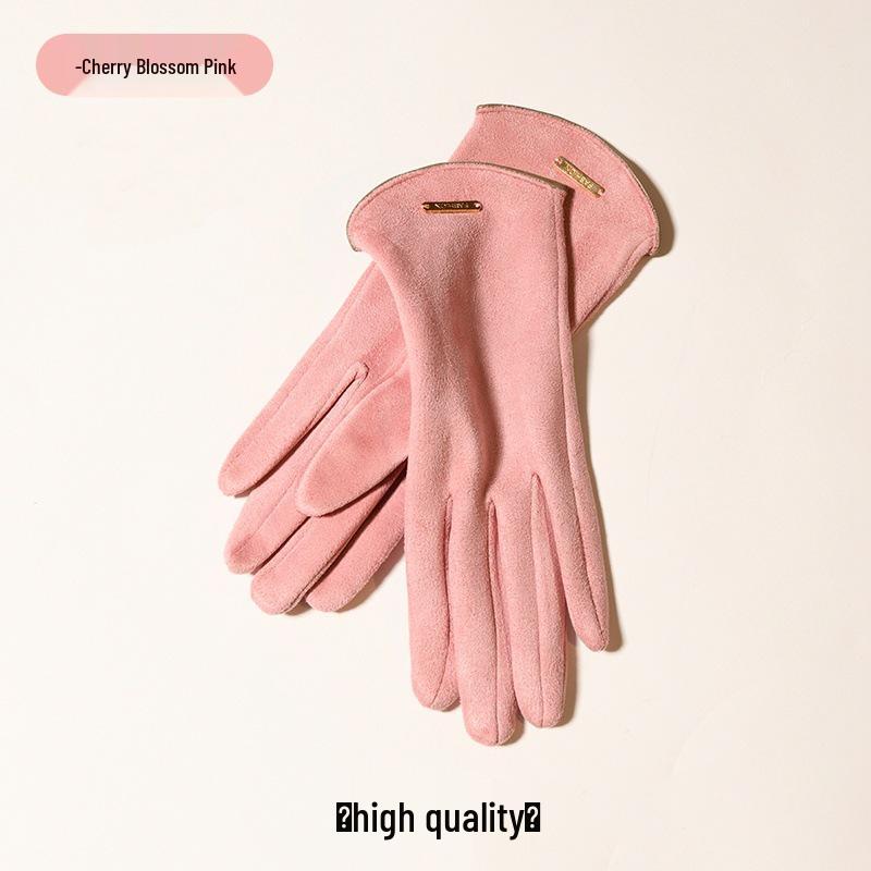 Женские замшевые перчатки без пальцев с сенсорным экраном - Ветрозащитные, плюшевые, идеально подходят для езды на велосипеде весной, осенью и зимой One Size
Женские замшевые перчатки без пальцев с сенсорным экраном - Ветрозащитные, плюшевые, идеально подходят для езды на велосипеде весной, осенью и зимой One Size