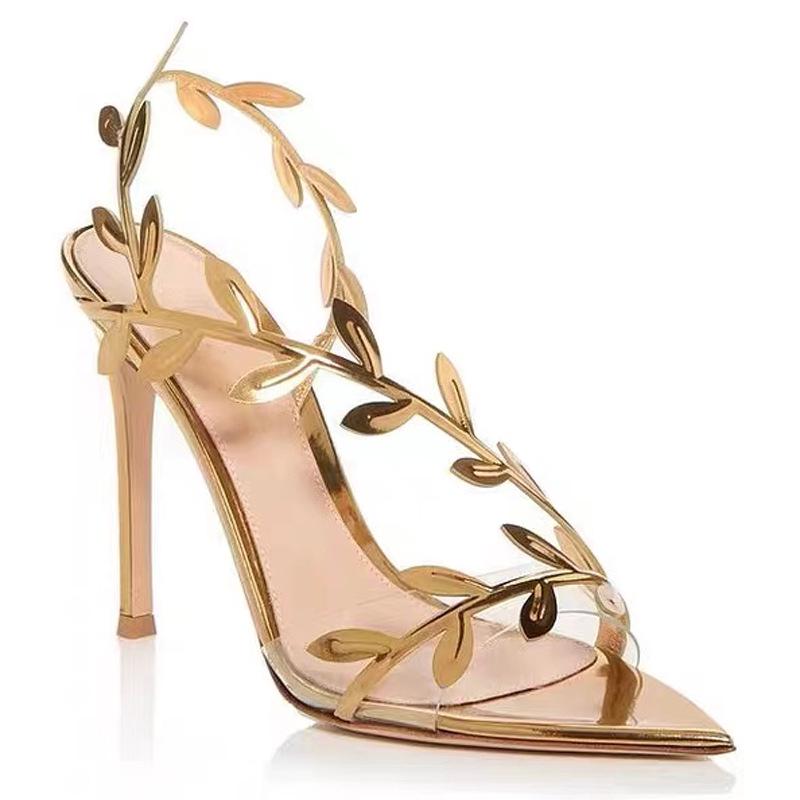 Golden Branch Jade Leaf Non-slip Stiletto Pointed Toe High-Heeled Sandals 40
Golden Branch Jade Leaf Non-slip Stiletto Pointed Toe High-Heeled Sandals 40