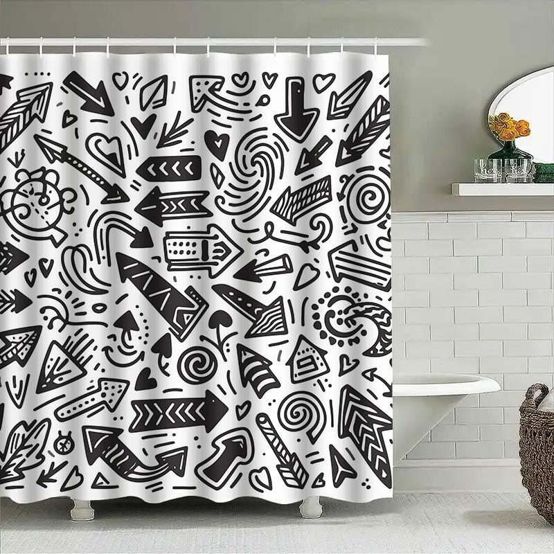 Unique Haphazard Black White Shower Curtain Bathroom Decor for Kids Boys Room Modern Waterproof Fabric Custom Size Available 90x180cm
Unique Haphazard Black White Shower Curtain Bathroom Decor for Kids Boys Room Modern Waterproof Fabric Custom Size Available 90x180cm
