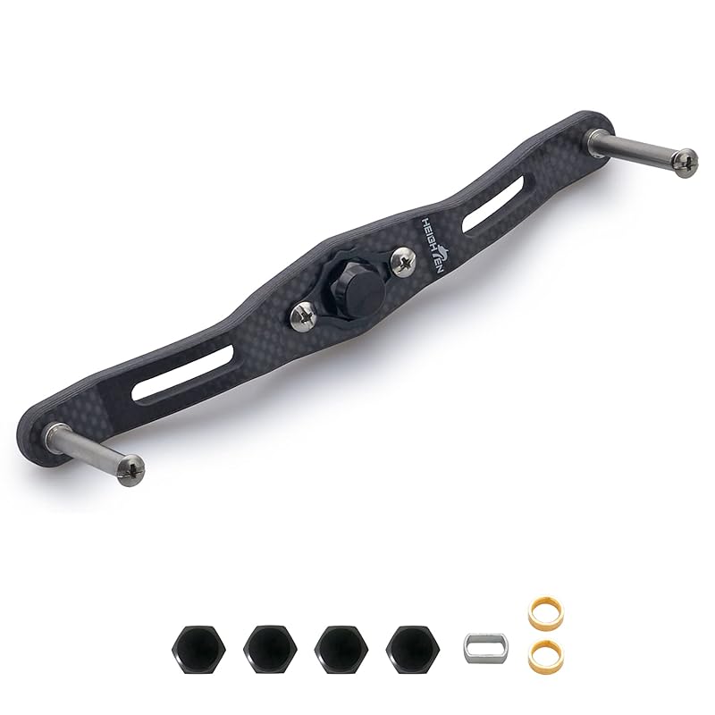 HEIGHTEN 130/120/110mm reel handle (No knob) Thickness 4mm 1.5K charcoal cloth carbon SHIMANO Daiwa Abu common use bait reel for Carbon Series (110mm,
HEIGHTEN 130/120/110mm reel handle (No knob) Thickness 4mm 1.5K charcoal cloth carbon SHIMANO Daiwa Abu common use bait reel for Carbon Series (110mm,