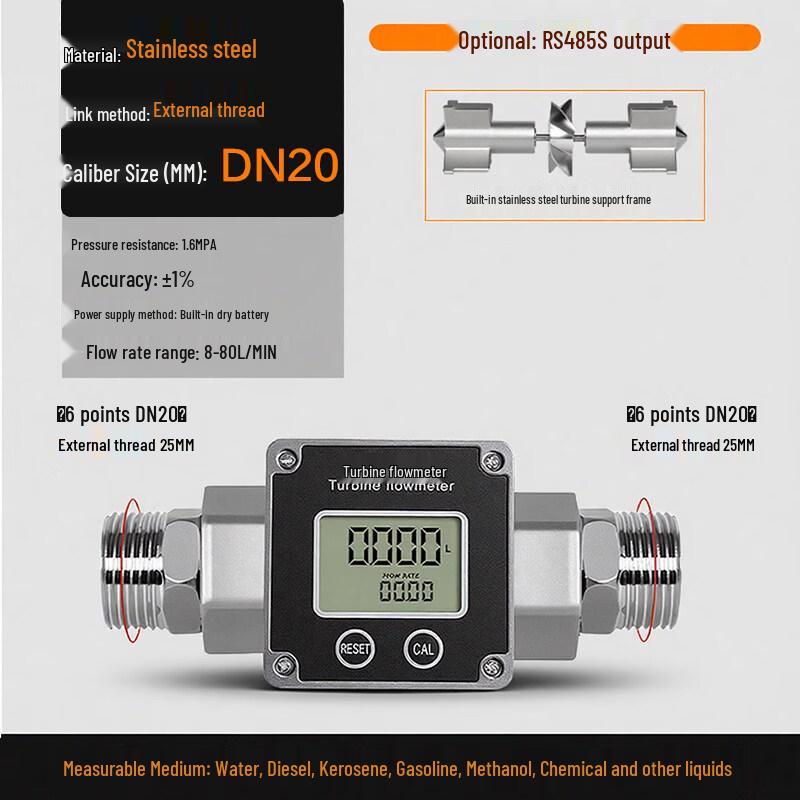 Aokewen Stainless Steel Explosion-Proof Turbine Flowmeter
Aokewen Stainless Steel Explosion-Proof Turbine Flowmeter