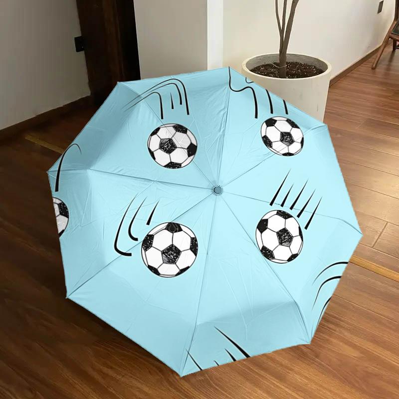 Soccer Ball Pattern Automatic Opening/Closing Umbrella with Convenient Three-Fold Design, 8-Bone Iron Frame Outdoor Umbrella - Perfect Gift
Soccer Ball Pattern Automatic Opening/Closing Umbrella with Convenient Three-Fold Design, 8-Bone Iron Frame Outdoor Umbrella - Perfect Gift