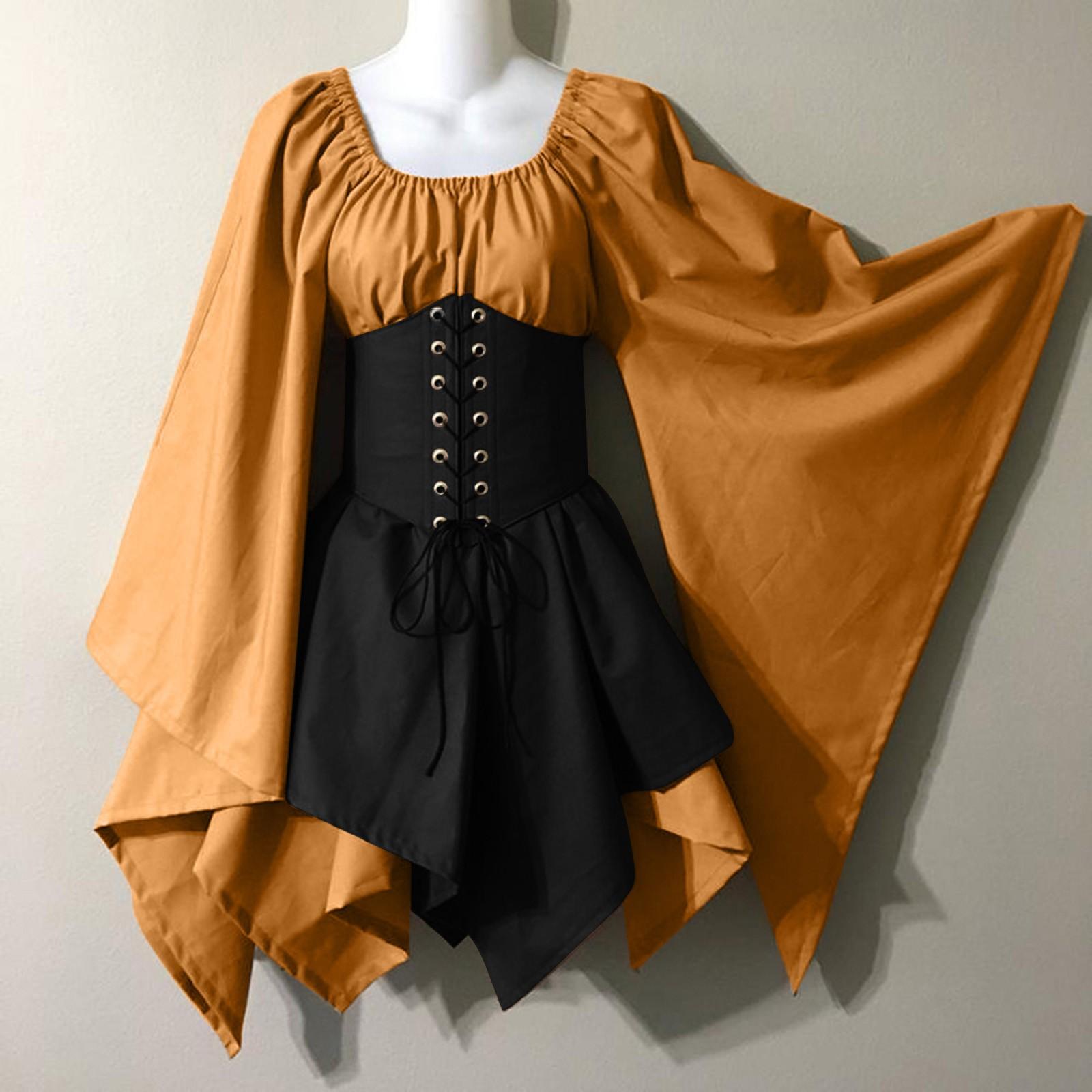 Женское модное винтажное платье с длинным рукавом, вечернее вечернее вечернее платье для косплея XL жёлтый
Женское модное винтажное платье с длинным рукавом, вечернее вечернее вечернее платье для косплея XL жёлтый