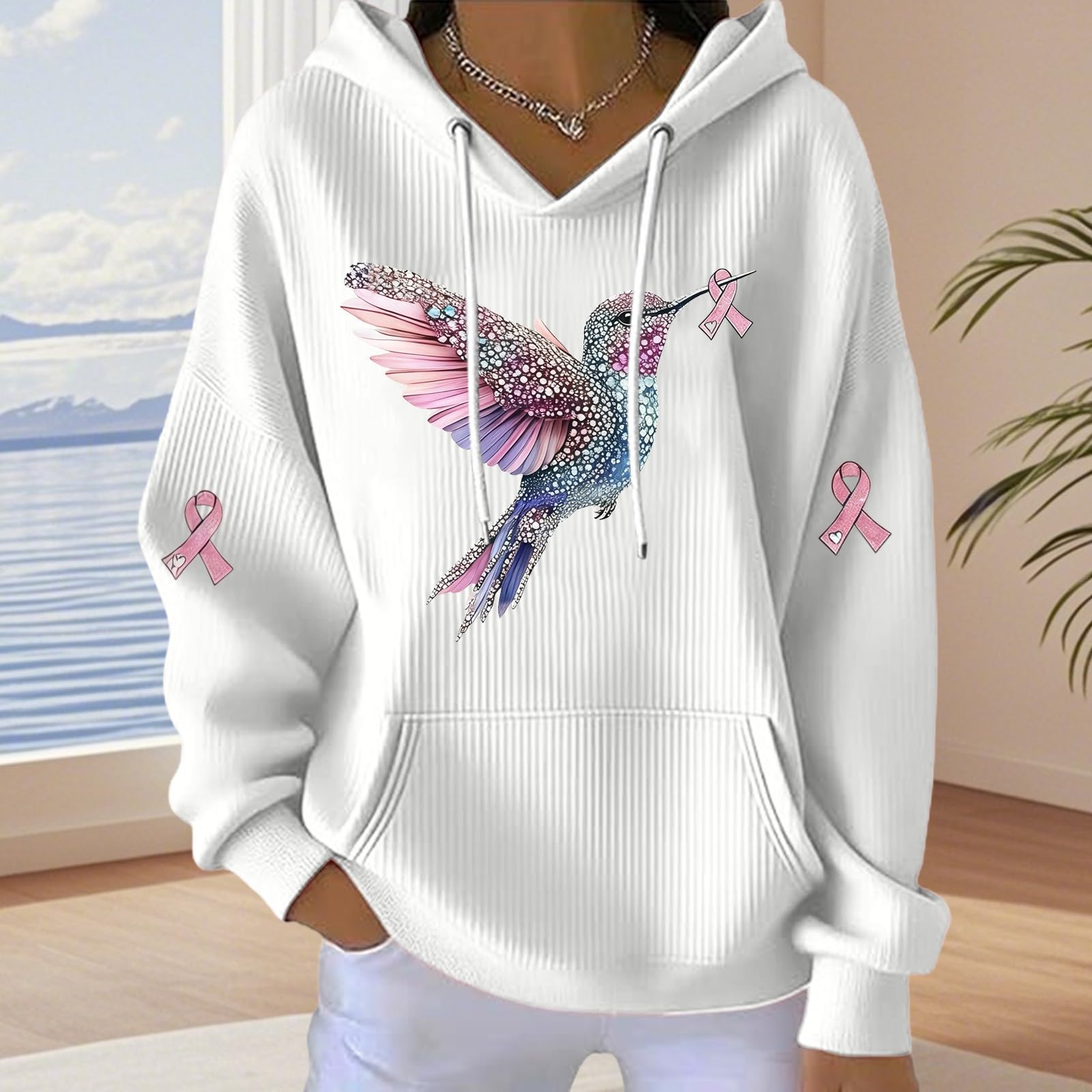 Women s Fashionable Casual Bird-printed Pullover Sporty Long-sleeved Sweatshirt Top XL білий
Women s Fashionable Casual Bird-printed Pullover Sporty Long-sleeved Sweatshirt Top XL білий