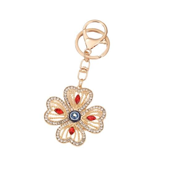 Keychain Pendant Rhinestones Inlaid Four-Leaf Clover Design Key Chain with Anti-Oxidation Lobster Clasp Decorative Backpacks Accessory красный
Keychain Pendant Rhinestones Inlaid Four-Leaf Clover Design Key Chain with Anti-Oxidation Lobster Clasp Decorative Backpacks Accessory красный