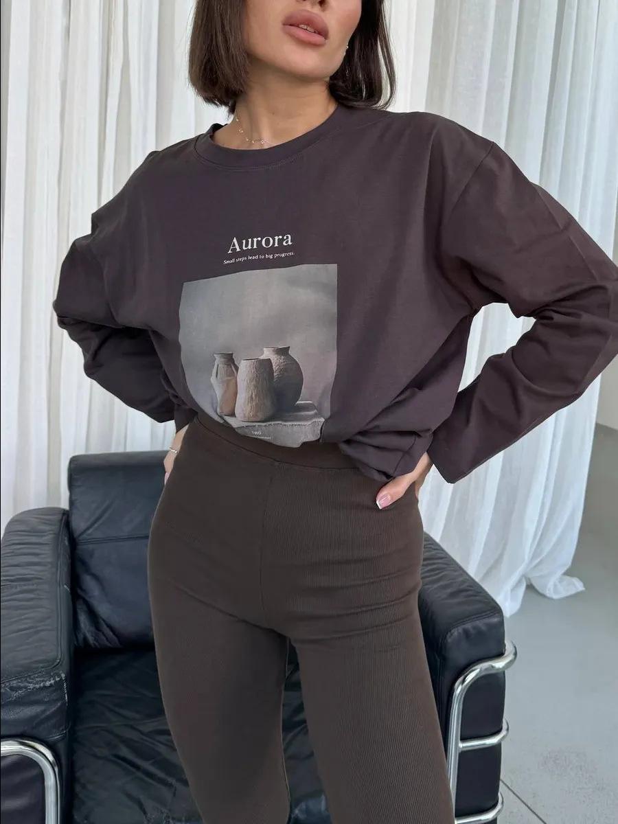 Fashion personality lazy wind cotton t-shirt spring and autumn new European and American style versatile commuter meat cover top tide XXXL темно-сірий
Fashion personality lazy wind cotton t-shirt spring and autumn new European and American style versatile commuter meat cover top tide XXXL темно-сірий