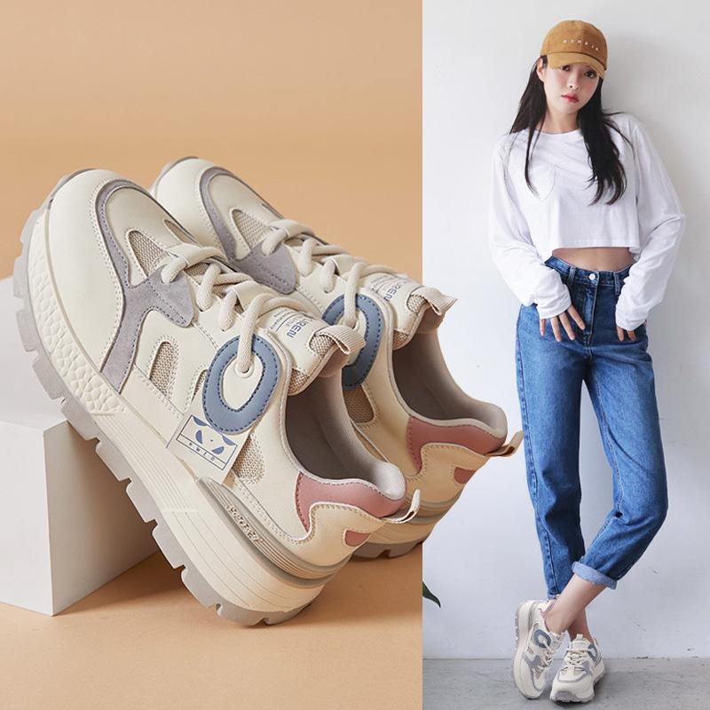 Women s four seasons new thick-soled women s shoes thick-soled heightened breathable contrasting color casual fashion dad shoes 35
Women s four seasons new thick-soled women s shoes thick-soled heightened breathable contrasting color casual fashion dad shoes 35