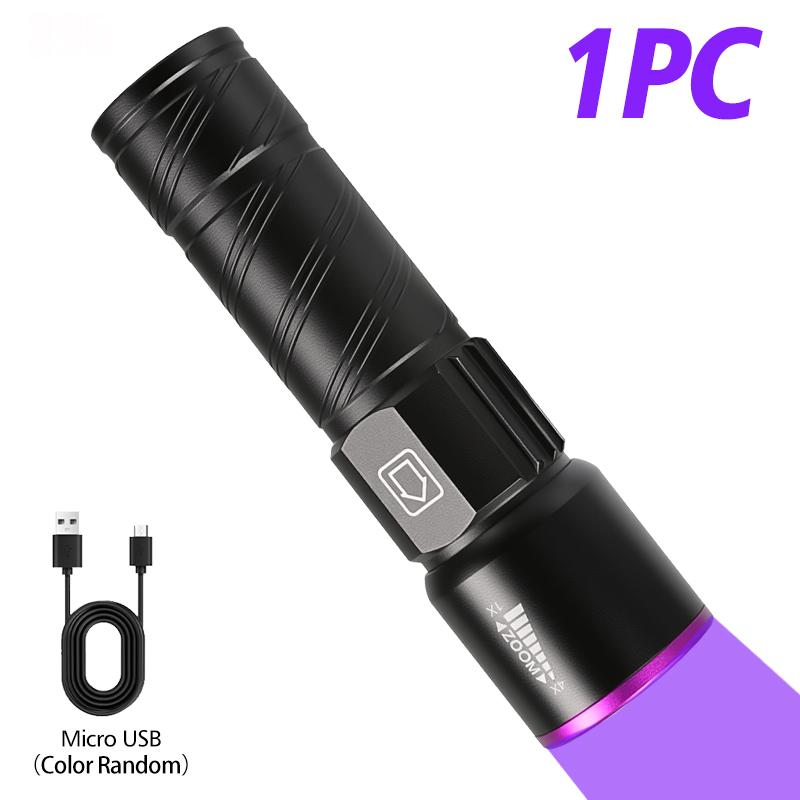 USB Rechargeable UV Flashlight For Pet Urine Detection Resin Cured Waterproof 395nm Ultraviolet Flashlight Black Light Zoomable 1PC
USB Rechargeable UV Flashlight For Pet Urine Detection Resin Cured Waterproof 395nm Ultraviolet Flashlight Black Light Zoomable 1PC