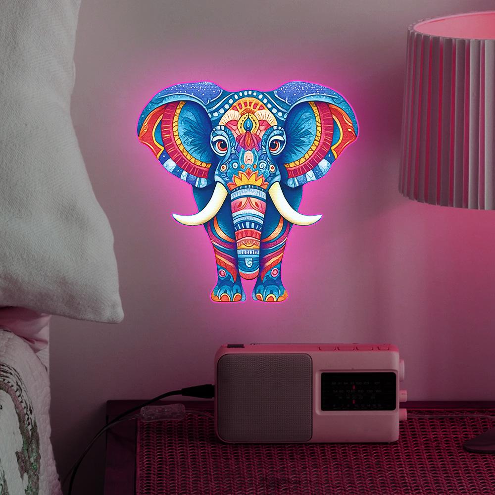 Personalized Color Totem Elephant Study Home Background Wall Decoration Stickers Pink light
Personalized Color Totem Elephant Study Home Background Wall Decoration Stickers Pink light