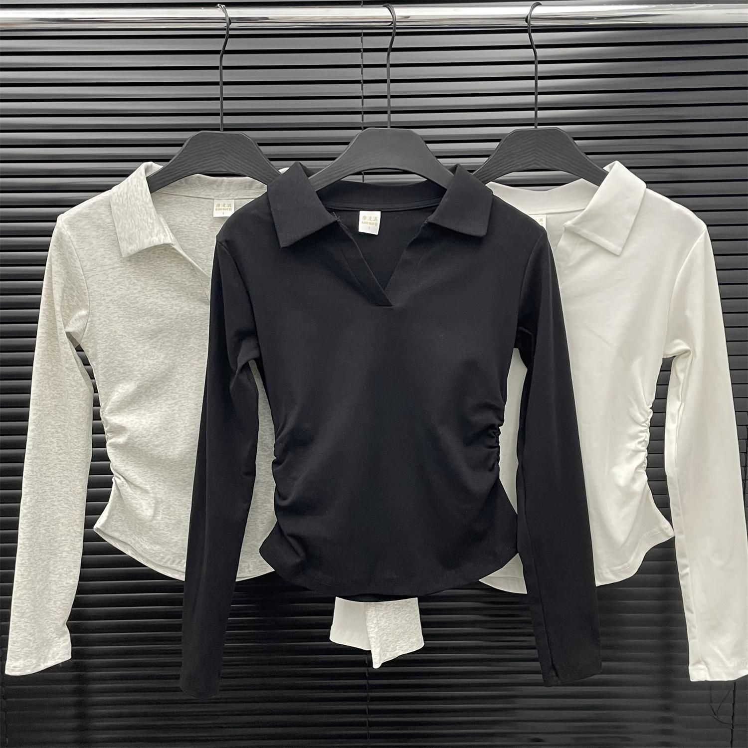 2025 new POLO collar front shoulder short long-sleeved slim-fit pleated waist versatile simple and chic outerwear top 2XL білий
2025 new POLO collar front shoulder short long-sleeved slim-fit pleated waist versatile simple and chic outerwear top 2XL білий
