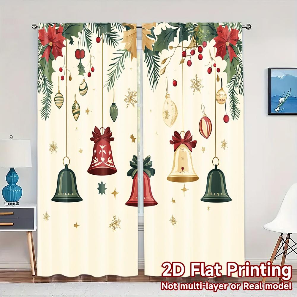 2pcs,Curtains Christmas Bells Holly Garland (3) Popular Curtains Versatile Durable Polyester Curtains Decorations Inside 52.50×116.00 CM 2pcs
2pcs,Curtains Christmas Bells Holly Garland (3) Popular Curtains Versatile Durable Polyester Curtains Decorations Inside 52.50×116.00 CM 2pcs