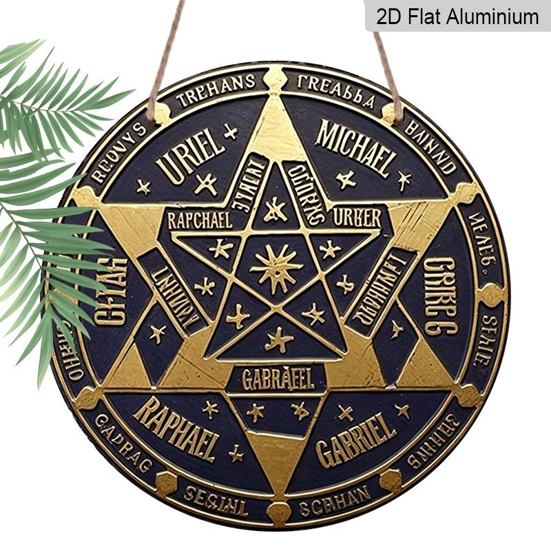 2D Flat, Retro-style, High-end Round Aluminum Wall Decorations in Various Sizes with A Six-pointed Star Pattern. Suitable for Various Venues, Both 20*20cm
2D Flat, Retro-style, High-end Round Aluminum Wall Decorations in Various Sizes with A Six-pointed Star Pattern. Suitable for Various Venues, Both 20*20cm