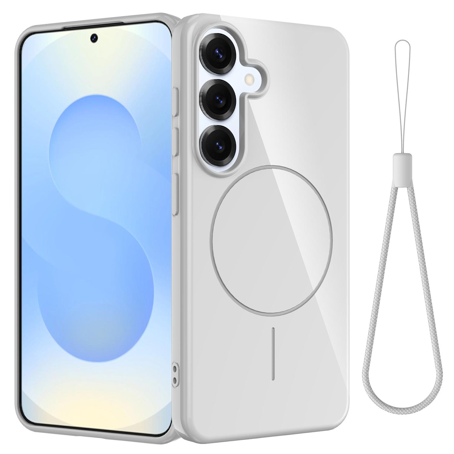 For Samsung Galaxy S24+ Magnetic Case Compatible with MagSafe TPU Phone Back Cover with Lanyard White
For Samsung Galaxy S24+ Magnetic Case Compatible with MagSafe TPU Phone Back Cover with Lanyard White