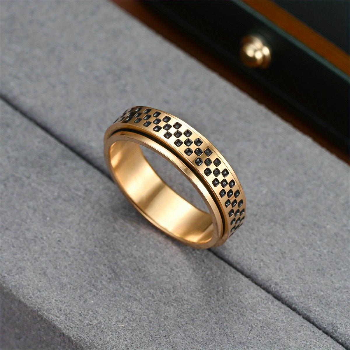 1 шт. Стильное, нишевое и простое вращающееся мозаичное кольцо из титановой стали 11 золотой
1 шт. Стильное, нишевое и простое вращающееся мозаичное кольцо из титановой стали 11 золотой