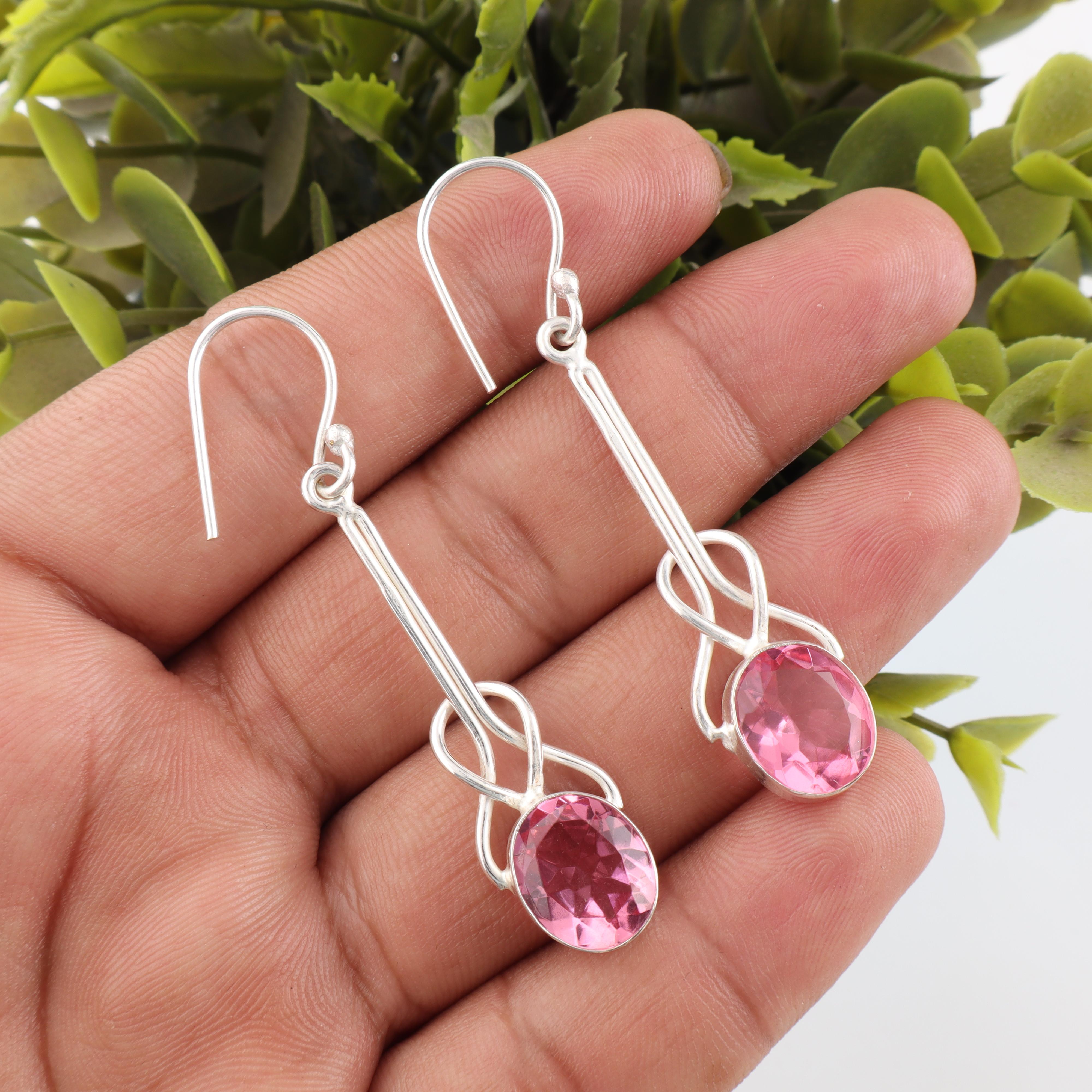 Pink Tourmaline Handmade Gemstone Earrings, 925 Solid Sterling Silver Earrings, Unique Design Jewelry Earrings For Wedding Gift 1.76 Inches рожевий
Pink Tourmaline Handmade Gemstone Earrings, 925 Solid Sterling Silver Earrings, Unique Design Jewelry Earrings For Wedding Gift 1.76 Inches рожевий