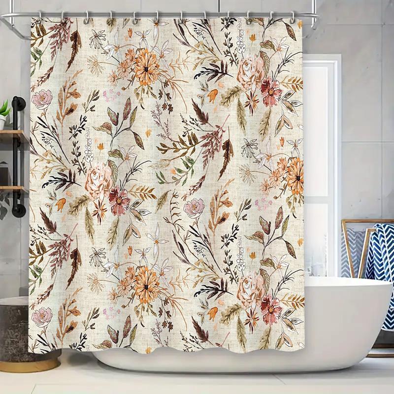 Floral Shower Curtain Botanical Pattern Bathroom Decor Nature Inspired Fabric Backdrop Washable Waterproof Home Textile Vintage W60H190(CM)-1 Pcs
Floral Shower Curtain Botanical Pattern Bathroom Decor Nature Inspired Fabric Backdrop Washable Waterproof Home Textile Vintage W60H190(CM)-1 Pcs