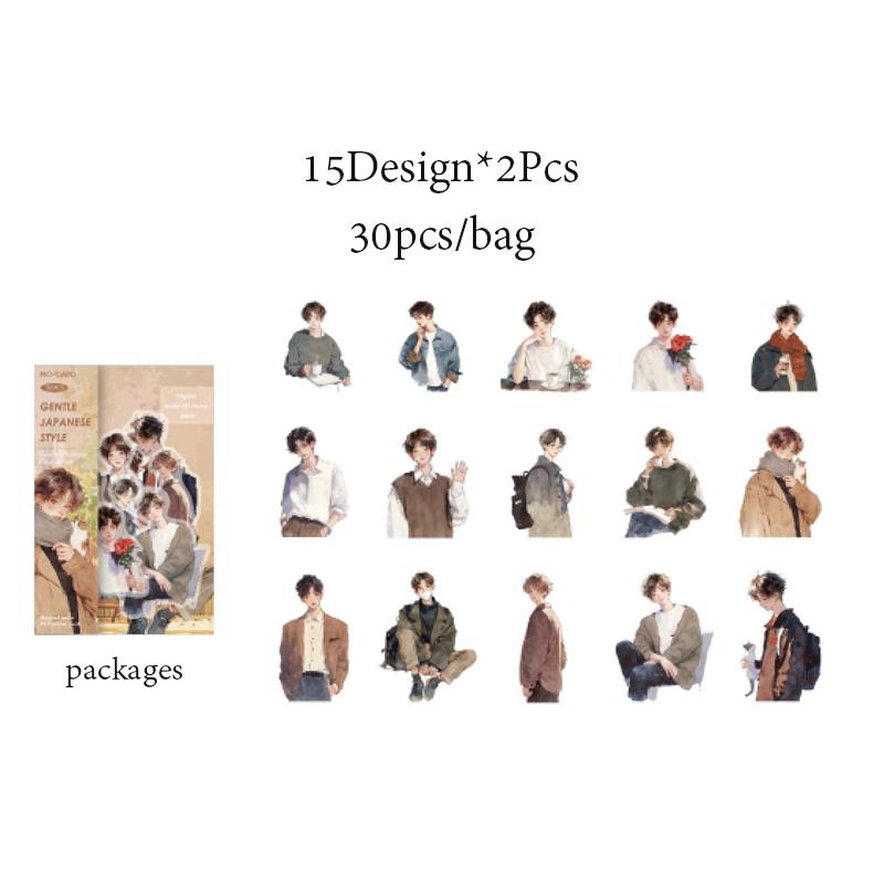 Mr. Paper, 4 Styles, 30pcs/bag, Matte PET Sticker Bag, Youth Character Decoration Collage Scrapbook, Diary, Phone Case, Diary
Mr. Paper, 4 Styles, 30pcs/bag, Matte PET Sticker Bag, Youth Character Decoration Collage Scrapbook, Diary, Phone Case, Diary