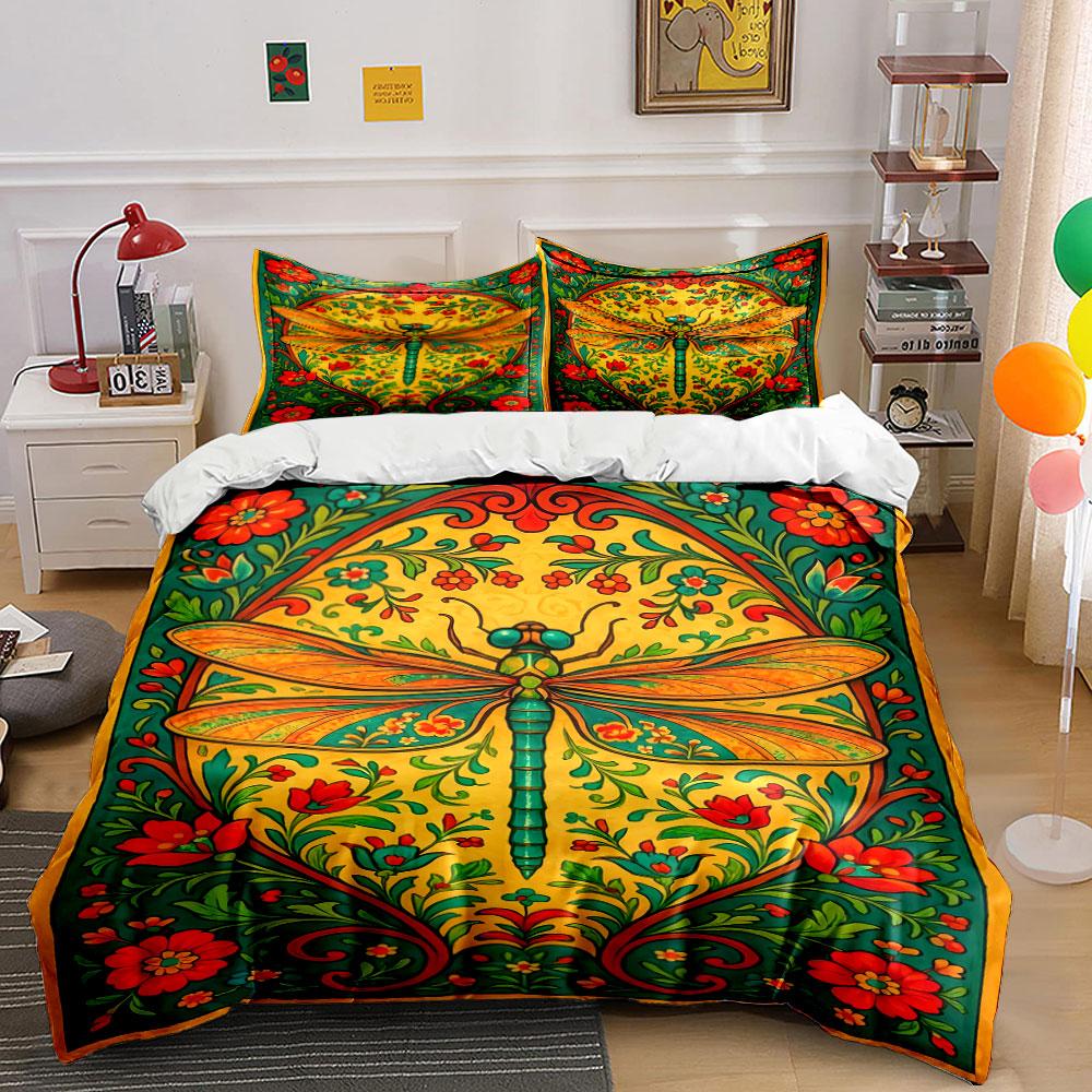 Dragonfly with floral motifs. Bedding sets Duvet cover sets Duvet covers Pillowcases(1 * Duvet Cover 2 * Pillowcases, without duvet insert) 135x200cm
Dragonfly with floral motifs. Bedding sets Duvet cover sets Duvet covers Pillowcases(1 * Duvet Cover 2 * Pillowcases, without duvet insert) 135x200cm