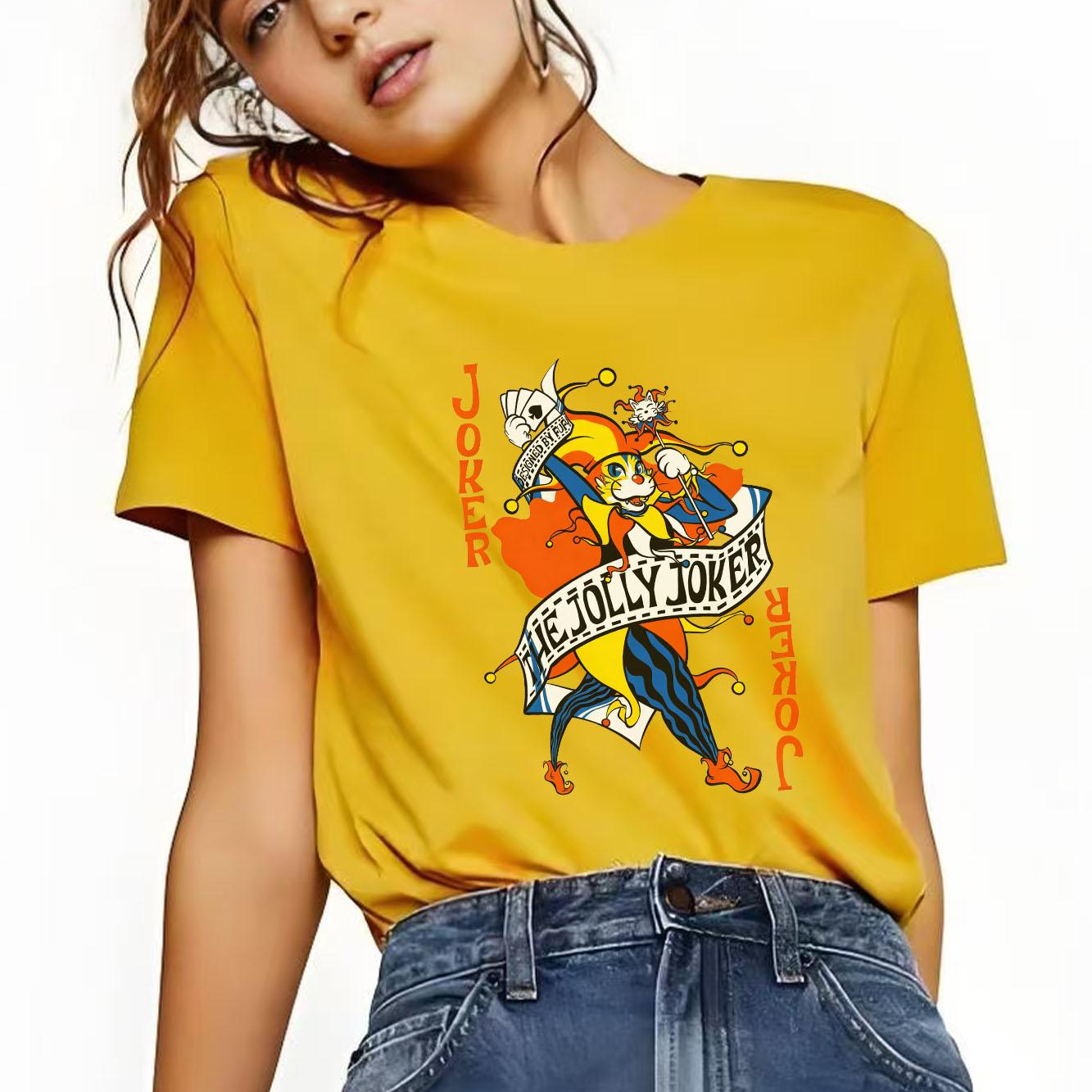 Stylish and fun cartoon card printed Womens short sleeved Tshirt summer round neck versatile streetwear 4XL
Stylish and fun cartoon card printed Womens short sleeved Tshirt summer round neck versatile streetwear 4XL