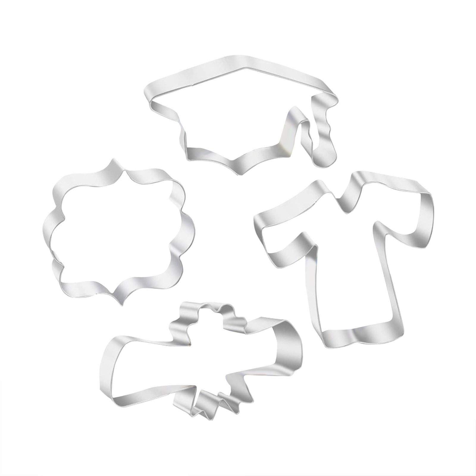 Graduation Theme Stainless Steel Cookie Cutter Set of 4 Pieces for Baking Decorating and Shaping Dough Fondant Sandwiches Pastries One Size серебряный
Graduation Theme Stainless Steel Cookie Cutter Set of 4 Pieces for Baking Decorating and Shaping Dough Fondant Sandwiches Pastries One Size серебряный