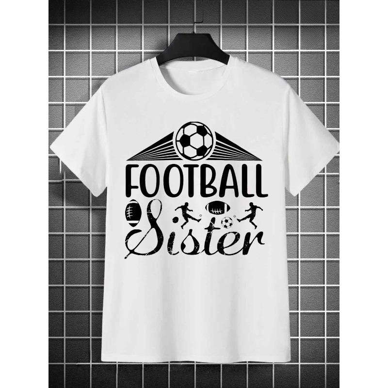 European sizes Men s Football Sister Themed T-Shirt - Short Sleeve Casual Round Neck Tee with Soccer Sisterhood Print, Comfortable Activewear S белый
European sizes Men s Football Sister Themed T-Shirt - Short Sleeve Casual Round Neck Tee with Soccer Sisterhood Print, Comfortable Activewear S белый