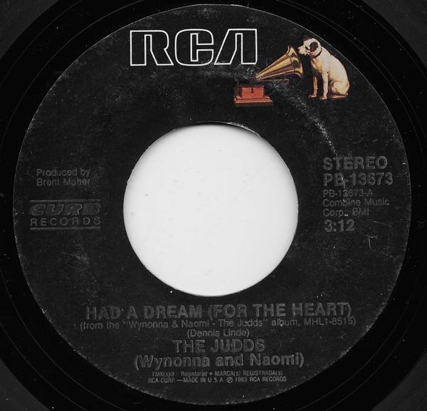 7inch Record JUDDS - Had A Dream (For The Heart) PB13673 RCA, Curb Recor 1983 US Folk Used
7inch Record JUDDS - Had A Dream (For The Heart) PB13673 RCA, Curb Recor 1983 US Folk Used
