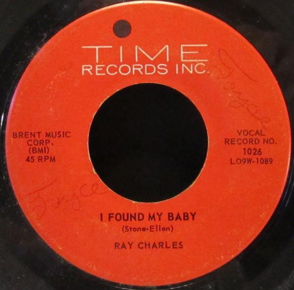 7inch Record RAY CHARLES - I Found My Baby 1026 Time Records 1960 US Soul/Funk Used
7inch Record RAY CHARLES - I Found My Baby 1026 Time Records 1960 US Soul/Funk Used