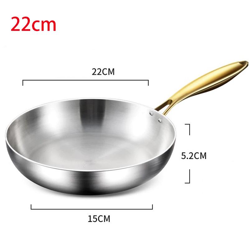 316 Stainless Steel Frying Pan Steak Pot Uncoated Kitchen Wok Non-stick Skillet Fried Steak For Gas Stove Induction Cooker
316 Stainless Steel Frying Pan Steak Pot Uncoated Kitchen Wok Non-stick Skillet Fried Steak For Gas Stove Induction Cooker