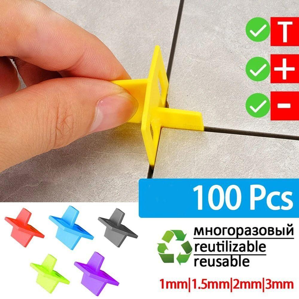 100pcs Leveling System Tile Spacers Clips Reusable Tile Leveling Clips Accessories Floor Gap Clips 1mm
100pcs Leveling System Tile Spacers Clips Reusable Tile Leveling Clips Accessories Floor Gap Clips 1mm