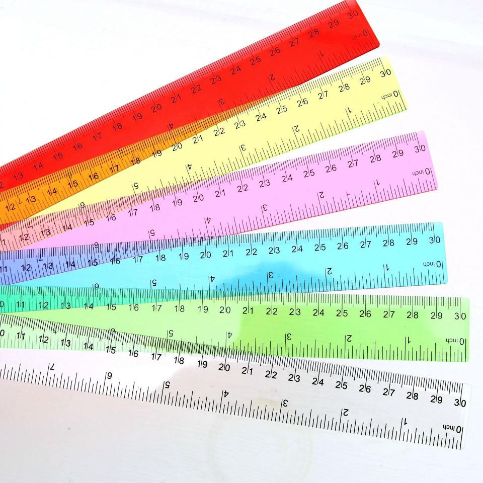 30CM Color Transparent Plastic Ruler - Double Bevel & Scale, High Definition, Flat, Pocket Size 30cm x 2.8cm Wide
30CM Color Transparent Plastic Ruler - Double Bevel & Scale, High Definition, Flat, Pocket Size 30cm x 2.8cm Wide
