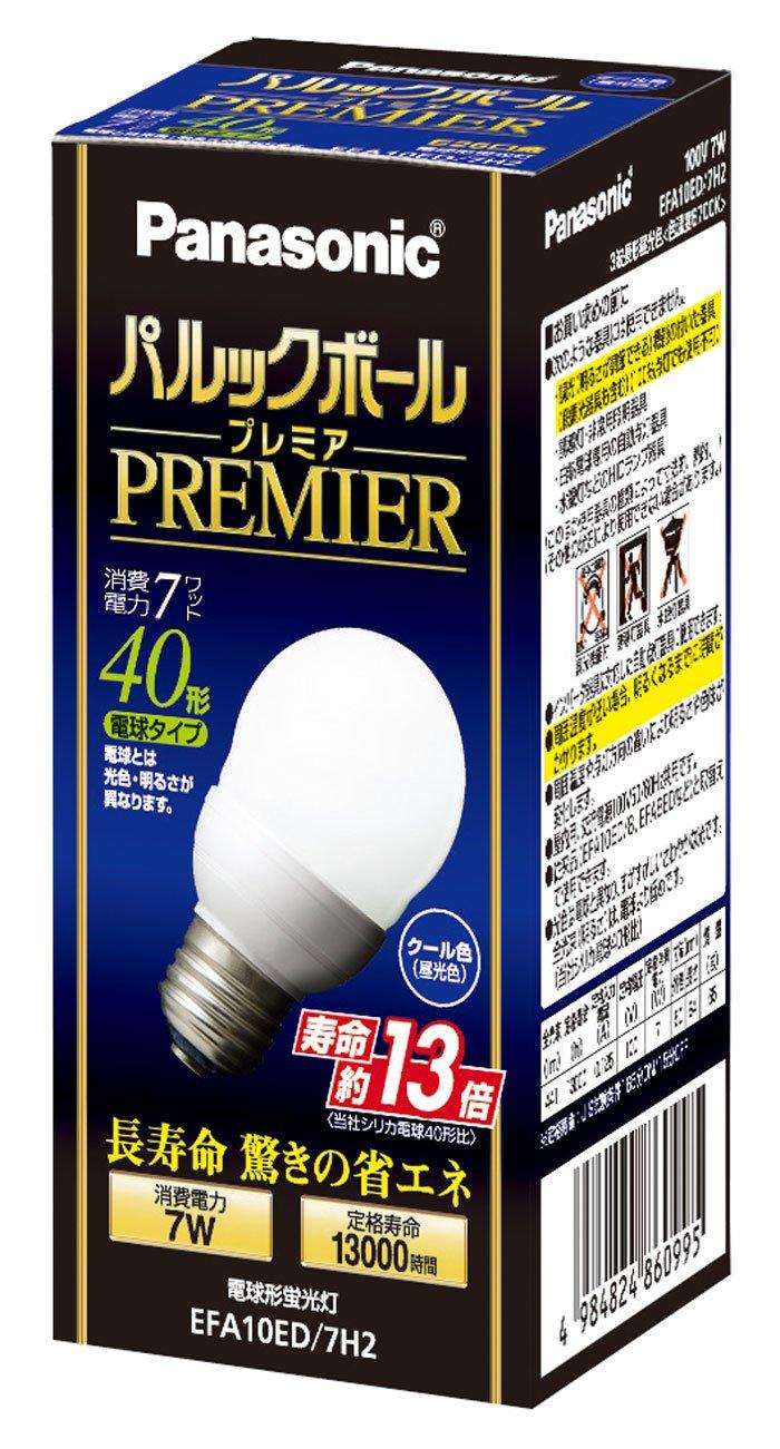 Panasonic Palook Ball Premier A10 Type Light Bulb 40 Type Cool Color EFA10ED7H2 Base Diameter 26mm
Panasonic Palook Ball Premier A10 Type Light Bulb 40 Type Cool Color EFA10ED7H2 Base Diameter 26mm