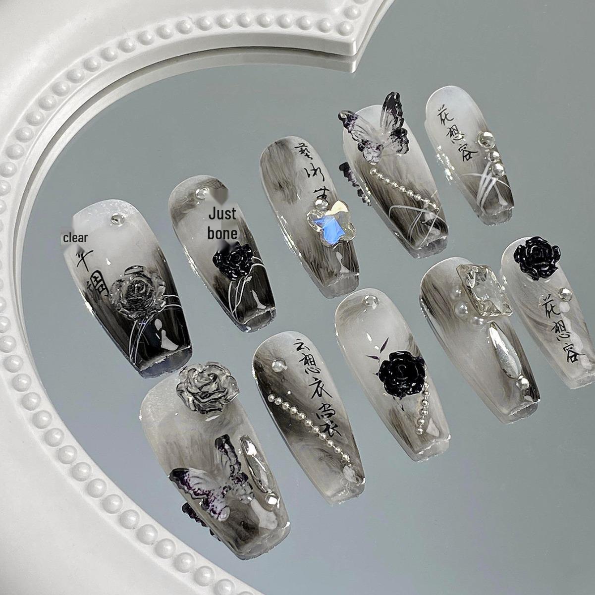 Ethereal Fairy-Like Qingping Press-On Nails: 2024 Minimalist Mid-Length Chinese Style Qingping Tune - Extra Small
Ethereal Fairy-Like Qingping Press-On Nails: 2024 Minimalist Mid-Length Chinese Style Qingping Tune - Extra Small